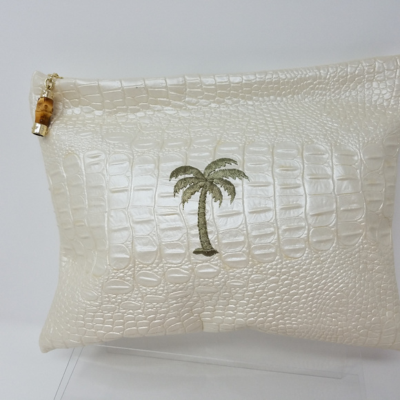 Faux Croc Clutch